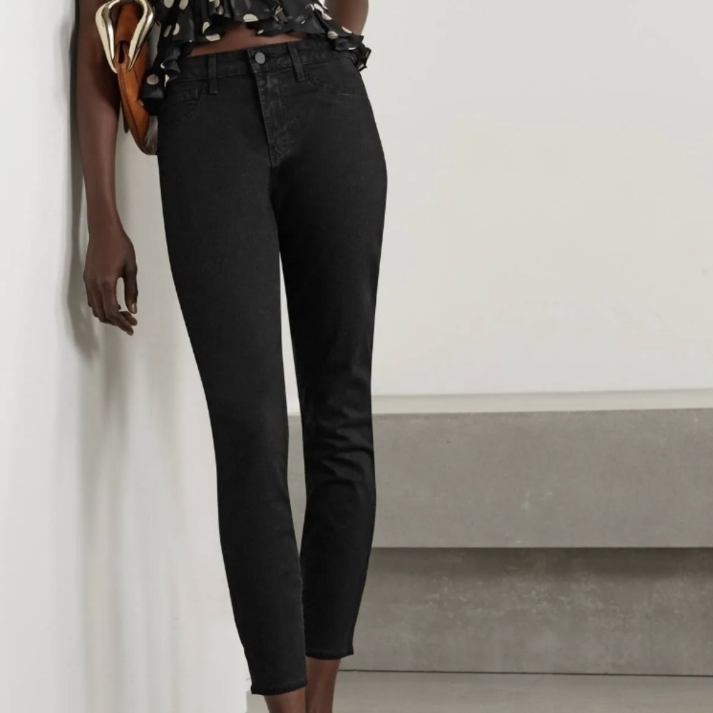 L'agence Womens Margot Skinny Black Jeans Sz 27